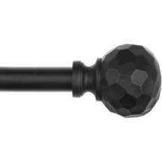 Carnice teleskopinis szxim 122-218 cm juodas su apvaliu antgaliu deimantuose