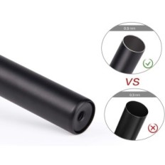 Carnice télescopique Szxim 122-218 cm Noir avec une pointe ronde en diamants