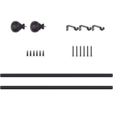 Carnice télescopique Szxim 122-218 cm Noir avec une pointe ronde en diamants