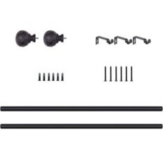 Carnice Telescopic Szxim 122-218 cm Zwart met een ronde tip in diamanten