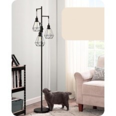 Ufullstendig Edishine Floor Lamp 163 cm Svart med LED E27 og 3 Bur