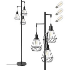 Nepotpuna crna crna nepotpuna Edishine 163 cm s LED E27 i 3 kaveza