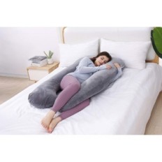 Pregnancy pillow AS Awesling U Gray with a velor pane removable