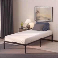 Dreamzie Bed 90x200 cm med en metallram, 45 cm hög och ett stort urklipp