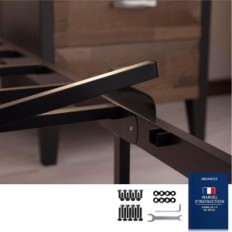 Dreamzie κρεβάτι 90x200 cm με μεταλλικό πλαίσιο, ύψος 45 cm και ένα μεγάλο πρόχειρο