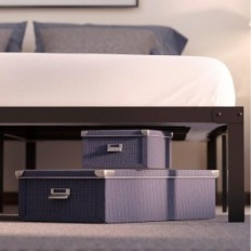 Dreamzie κρεβάτι 90x200 cm με μεταλλικό πλαίσιο, ύψος 45 cm και ένα μεγάλο πρόχειρο