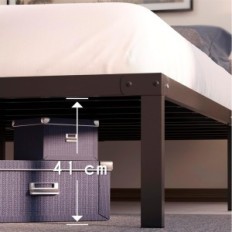 Dreamzie κρεβάτι 90x200 cm με μεταλλικό πλαίσιο, ύψος 45 cm και ένα μεγάλο πρόχειρο