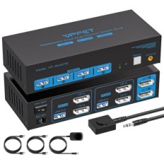 Ufuldstændig switch KVM AILVLVNG VP-SW273 4K144Hz DisplayPort 2XPC 2xmonitor USB 3.0 med controller