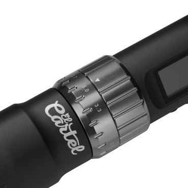 EL CARTEL VISPA Tattoo Maschine schwarz — Detailaufnahme Bedienelemente