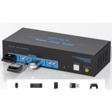 Neúplný spínač KVM AILVLVNG VP-SW273 4K144Hz DisplayPort 2xpc 2xmonitor USB 3.0 s regulátorem