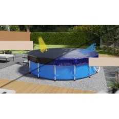 Baseina vāks Planenfux PP01-BL 420cm (apaļš) Round 366cm 2in1 Tilt PE 200g / m² peldbaseinā 320-366 cm