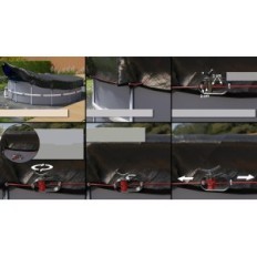 Kryt povodia PLOŽKA PP01-BL 420cm (kolo) Court 366cm 2IN1 TILT PE 200G / m² pre bazén 320-366 cm