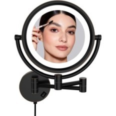 Mur miroir LED mur avec rétroéclairage 1,1809D 360 ° tourné 20 cm