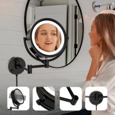 LED zrcadlová kosmetická stěna s podsvícením 1,1809d 360 ° otáčí 20 cm