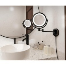 LED-spiegel cosmetische muur met achtergrondverlichting 1,1809D 360 ° 20 cm geroteerd