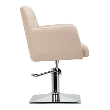 Hairdressing chair Gabbiano Monaco beige — side view