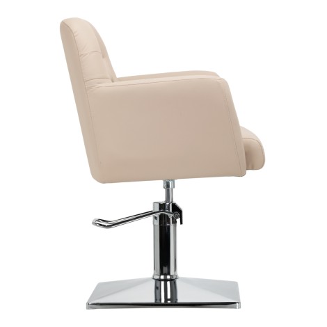 Friseurstuhl Gabbiano Monaco beige — Seitenansicht