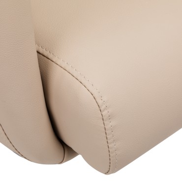 Hairdressing chair Gabbiano Monaco beige — close-up of the seat