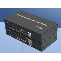 Ikke-komplet / Brugt KVM Extender HDMI + USB Fiber Optic 20 HP Audio / IR Full HD 1080p 1-Fiber SM
