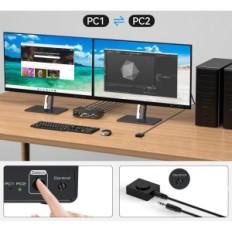 KVM DUD DUL MONET 2XPC Vedidust 8K60Hz / 4K120Hz + 4xUSB DP1.4