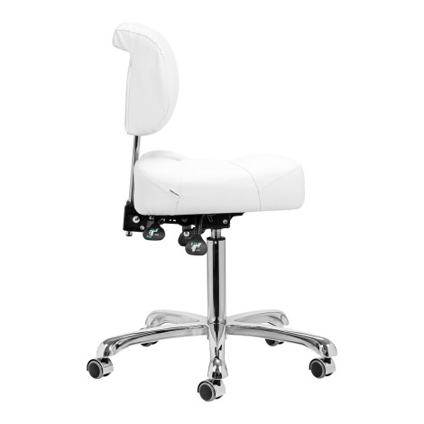 Banco de podologia Giovanni 1005 branco — vista lateral