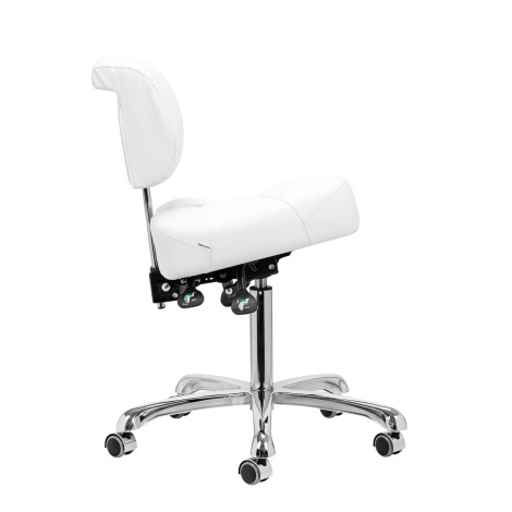Sgabello podologia Giovanni 1005 bianco — vista laterale
