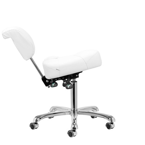 Giovanni podiatry stool 1005 white — side view