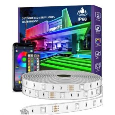 Taśma LED RGB 30 m IP68 wodoodporna na zewnątrz z pilotem i sterowaniem Bluetooth
