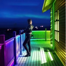 Fita do diodo emissor de luz do IP68 do RGB 30 M exterior com controle remoto e controle de Bluetooth