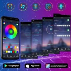 RGB 30 M IP68 LED Tape Vanntett Utendørs med fjernkontroll og Bluetooth-kontroll