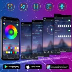 RGB 30 M IP68 LED Tape Vanntett Utendørs med fjernkontroll og Bluetooth-kontroll