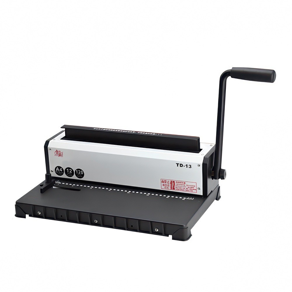 TD-13 binding machine for wire ridges 3: 1, 12 sheets, 140 pages, square holes