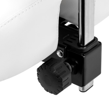 Taburete podológico Giovanni 1005 blanco — detalle de los controles