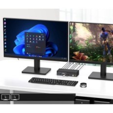 Switch KVM VPFET Duální monitor 2 ks 8k60Hz 4k120Hz HDMI DP USB 3.0