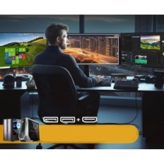 KVM stikalo VPFET 2 PC 3 Monitorji 8K60Hz 4K144Hz DP HDMI USB 3.0