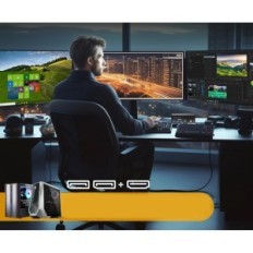 KVM Switch VPFET 2 PC 3 Monitors 8k60Hz 4k144hz DP HDMI USB 3.0