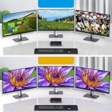 KVM Switch VPFET 2 ks 3 Monitory 8k60Hz 4k144Hz DP HDMI USB 3.0