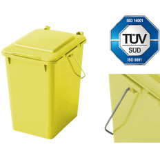 Basket Container for segregation Sorting garbage and waste - Yellow 10l