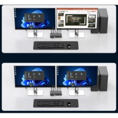 KVM-lüliti 2 tk 2 monitorid Displayport HDMI 4K 60HZ USB 3.0 TJCXELE