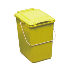 Basket Container for segregation Sorting garbage and waste - Yellow 10l