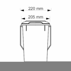 Basket Container for segregation Sorting garbage and waste - Yellow 10l