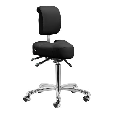 Tabouret podologie Giovanni 1005 noir — vue de face