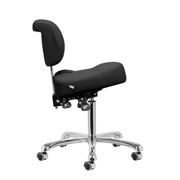 Taburete podológico Giovanni 1005 negro — vista lateral