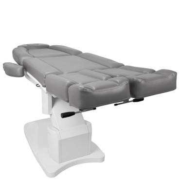 Fauteuil cosmétique électrique Azzurro 708as pédicure 3 moteurs Gris — vue latérale