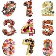 Silikonikakku kakkuille. Numbers 0-8, lomake syntymäpäiväkakku