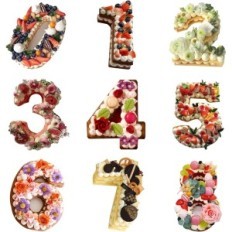 Silikonikakku kakkuille. Numbers 0-8, lomake syntymäpäiväkakku