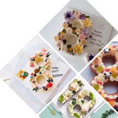 Gebruikte siliconen cake voor cakes cijfers 0-8, vorm voor verjaardagstaart