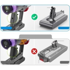 Použité batérie Asunll, 3900 MAH, Dyson, 21,5 x 11,7 x 9,3 cm