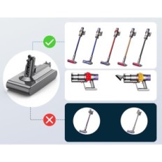 Brugt Asuncell batteri, 3900 mAh, Dyson, 21,5 x 11,7 x 9,3 cm