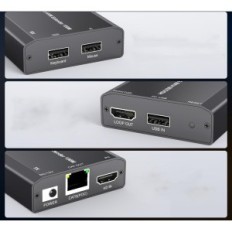 Ofullständig HDMI KVM Extender USB Cat6 / 7 150m 1080p @ 60Hz utan förseningar, musknappar